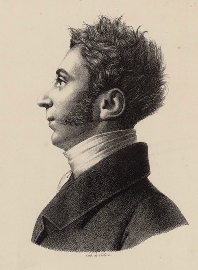 Portret Franza Xaviera Wolfganga Mozarta 1791-1844, lata 20. XIX wieku. autorstwa Francois Le Villain