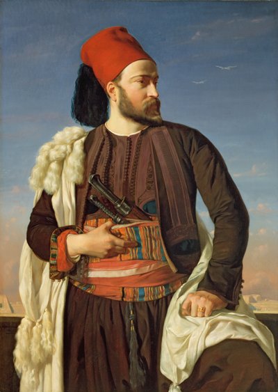 Portret Leconte de Floris w mundurze armii egipskiej, 1840 autorstwa Francois Leon Benouville