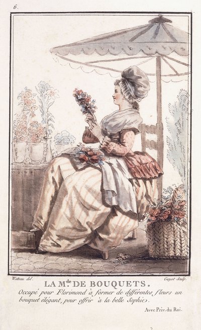 Pan Bukietów, 1786 autorstwa Francois Louis Joseph Watteau