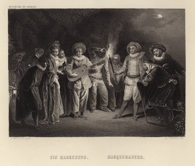 Maskarady autorstwa Francois Louis Joseph Watteau