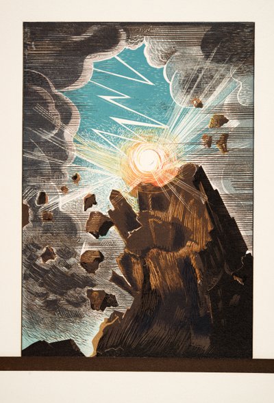 Ilustracja z Prométhée Enchaîné Ajschylosa, wyd. 1941 (druk szablonowy) autorstwa Francois Louis Schmied