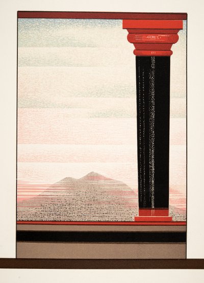 Ilustracja z Prometeusza w łańcuchach Ajschylosa, wyd. 1941 (druk szablonowy) autorstwa Francois Louis Schmied