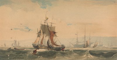 Wysyłka na Medway, Kent autorstwa Francois Louis Thomas Francia