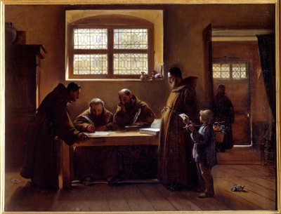 Kapucyni redagują pismo Obraz Francois Mariusa Graneta autorstwa Francois Marius Granet