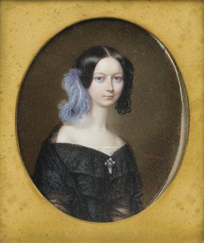 Księżna Helena Meklemburgia-Schwerin 1814-1858, później księżna orleańska, ok. 1835 autorstwa Francois Meuret