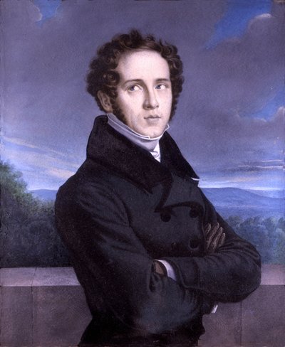 Portret Vincenzo Belliniego (1801-1835) (olej na płótnie) autorstwa Francois Millet