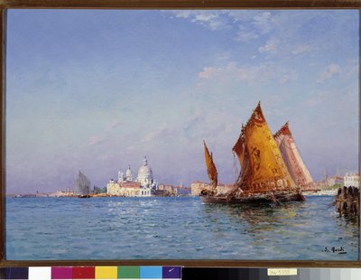 Topis w niecce naprzeciw kościoła Salute w Wenecji Obraz Francois Nardi (1861-1936) XX w. Obowiązkowe wyróżnienie: Kolekcja fundacja względy Prowansji, Marsylia autorstwa Francois Nardi