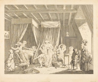 Wzrost liczby pracowników w trybach autorstwa Francois Nicolas Barthelemy Dequevauviller after Nicolas Lavreince