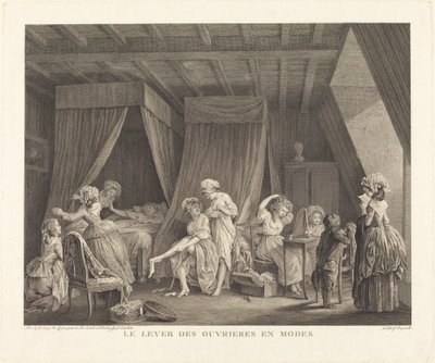 Wzrost liczby pracowników w trybach autorstwa Francois Nicolas Barthelemy Dequevauviller after Nicolas Lavreince