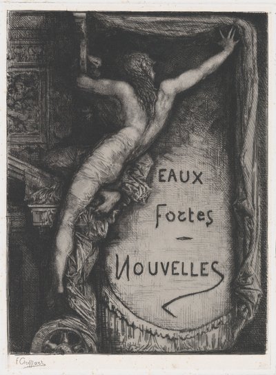 Pokrowiec na Eaux Fortes Nouvelles, koniec XIX wieku. autorstwa Francois Nicolas Chifflart
