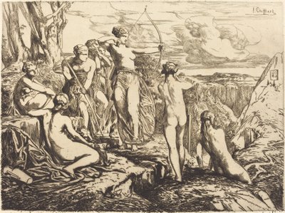 Diana i jej nimfy autorstwa Francois Nicolas Chifflart