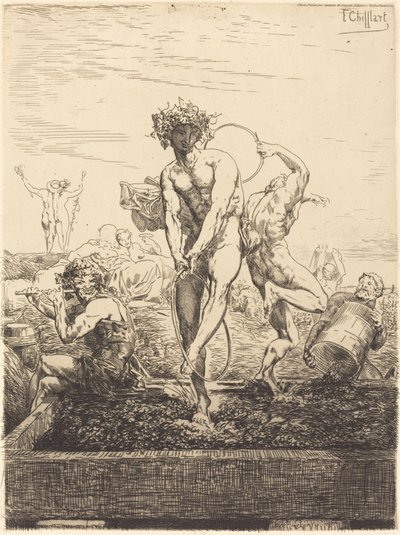 Zrywać winogrona autorstwa Francois Nicolas Chifflart