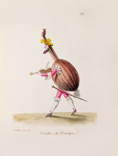 Mistrz muzyki, ok.1780 autorstwa Francois Nicolas Martinet
