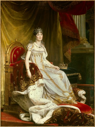 Portret cesarzowej Josephine de Beauharnais (1763-1814) w kostiumie koronacyjnym Obraz autorstwa Francois Gerarda (1770-1837). Rozmiar 2,1x1,3m. Fontainebleau, pałac de Fontainebleau --- Portret cesarzowej Józefiny de Beauharnais (1763-1814) w jej koronie autorstwa Baron François Pascal Simon Gérard