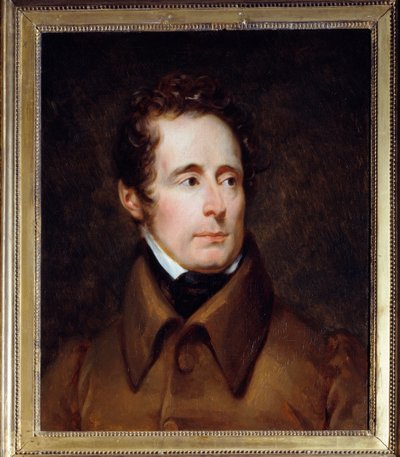Portret Alphonse de Lamartine (1791-1869), francuskiego pisarza i polityka. Obraz Francois Gerarda (1770-1837) autorstwa Baron François Pascal Simon Gérard