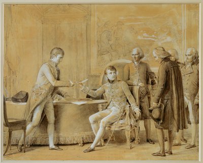 Podpisanie traktatu między Francją a Stolicą Apostolską autorstwa Francois Pascal Simon Baron Gerard