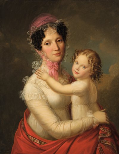 Eleonora Mayer, Freifrau zu Gravenegg z córką Isabellą autorstwa Francois Pascal Simon Gerard