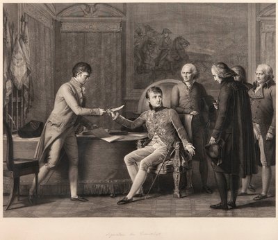 Podpisanie konkordatu między Francją a Stolicą Apostolską w dniu 15 lipca 1801 r. autorstwa Francois Pascal Simon Gerard