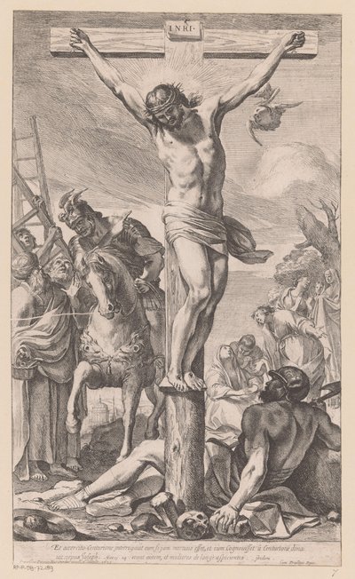 Chrystus aan het kruis A po ustaleniu setnika poprosił go (...) (tytuł na obiekcie) autorstwa Francois Perrier