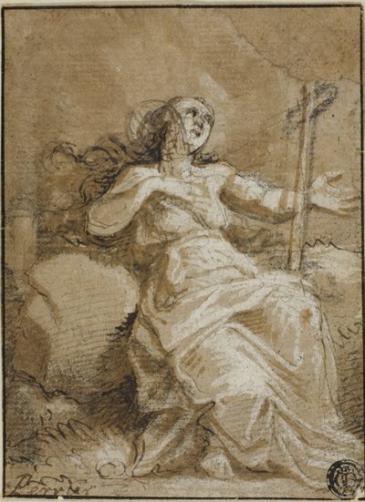 Magdalena na pustyni autorstwa Francois Perrier