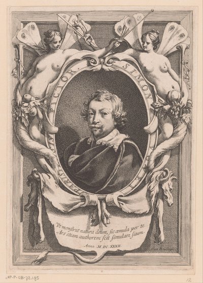 Portret Simona Voueta Paris Painter Simon Vouet (tytuł na obiekcie) autorstwa Francois Perrier