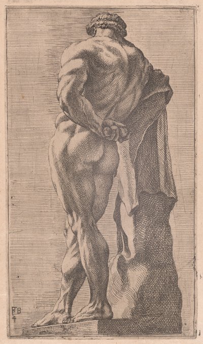 Herkules Farnese widziany z tyłu [tablica 4] autorstwa Francois Perrier
