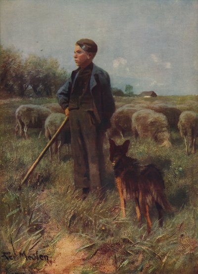 Młody pasterz, ok. 1915 autorstwa Francois Pieter ter Meulen