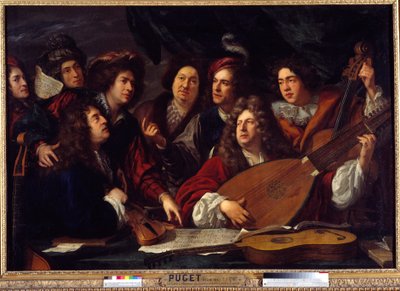 Spotkanie muzyków Obraz Francois Puget (1651-1707) 1688 nd. 1,47x2,12 m² autorstwa Francois Puget