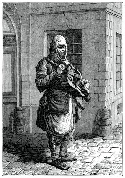 Podróżujący Muzyk, 1885. autorstwa Francois Robert Ingouf