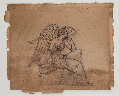 Postać alegoryczna, ok. 1825 (tusz i kreda na papierze) autorstwa Francois Rude