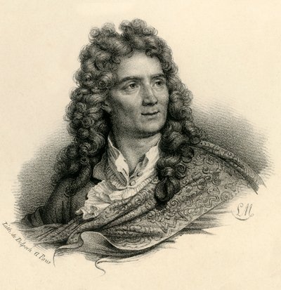 Boileau Despreaux, 1636-1711, ok. 1830. autorstwa Francois Seraphin Delpech