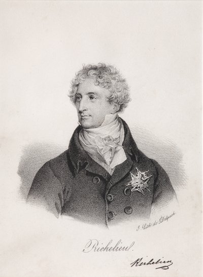 Portret Armanda Emmanuela du Plessis, księcia Richelieu, lata 20. XIX wieku autorstwa Francois Seraphin Delpech
