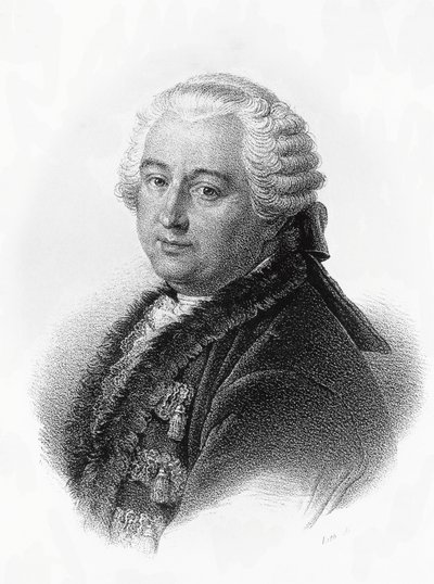 Portret Claude-Adriena Helvetiusa (1715-1771), francuskiego pisarza i filozofa, rycina Francois-Seraphina Delpecha (1778-1825) autorstwa Francois Seraphin Delpech