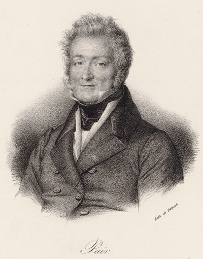 Portret kompozytora Ferdinando Paera 1771-1839, 1830. autorstwa Francois Seraphin Delpech