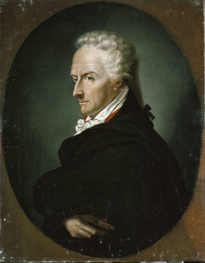 Portret włoskiego pisarza Vittorio Alfieri, detal. Początek XIX wieku (obraz) autorstwa Francois Xavier Fabre