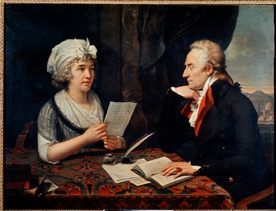 Vittorio Alfieri, włoski poeta i dramaturg, z hrabiną Albany (obraz) autorstwa Francois Xavier Fabre