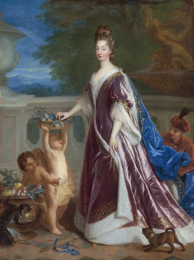 ""Portret Elisabeth-Charlotte (Elisabeth Charlotte) z Bawarii lub Palatynatu (1652-1722)"" (Elizabeth Charlotte, Princess Palatine) Obraz Francois de Troy (1645-1730) XVII wiek Kolekcja prywatna autorstwa Francois de Troy