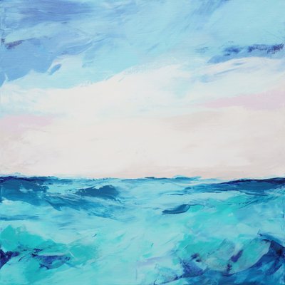 Spokojne, błękitne fale oceanu autorstwa Françoise Wattré