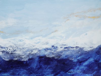 Głębokie błękitne fale oceanu autorstwa Françoise Wattré
