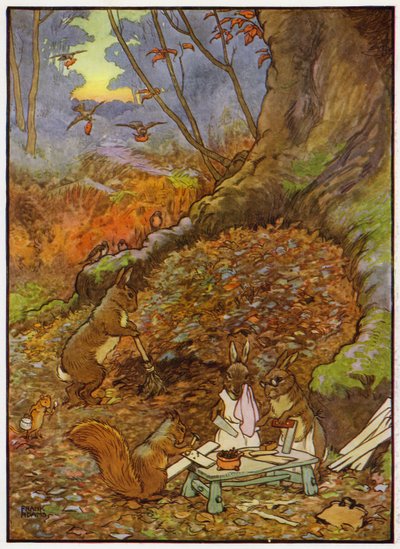 Ilustracja do Babes in the Wood (kolor lito) autorstwa Frank Adams