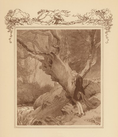 Ilustracja do Elegii Graya (kolorowa litografia) autorstwa Frank Adams