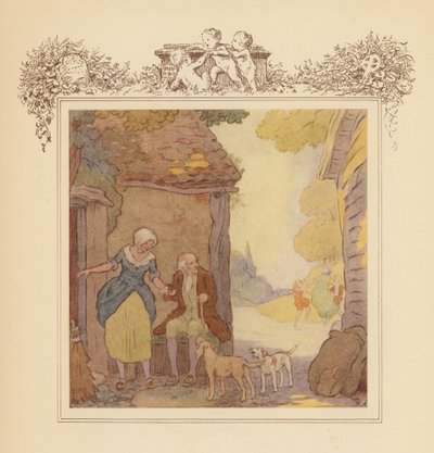 Ilustracja do Elegii Graya (kolorowa litografia) autorstwa Frank Adams