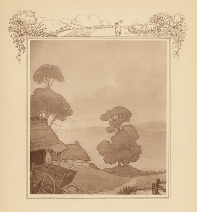 Ilustracja do Elegii Graya (kolorowa litografia) autorstwa Frank Adams