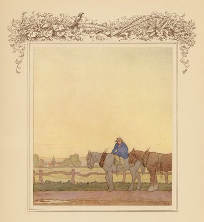 Ilustracja do Elegii Graya (kolorowa litografia) autorstwa Frank Adams