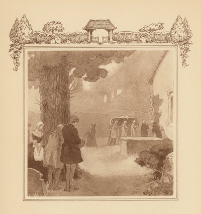 Ilustracja do Elegii Graya (kolorowa litografia) autorstwa Frank Adams