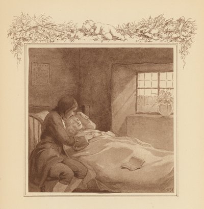 Ilustracja do Elegii Graya (kolorowa litografia) autorstwa Frank Adams
