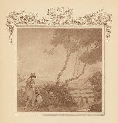 Ilustracja do Elegii Graya (kolorowa litografia) autorstwa Frank Adams