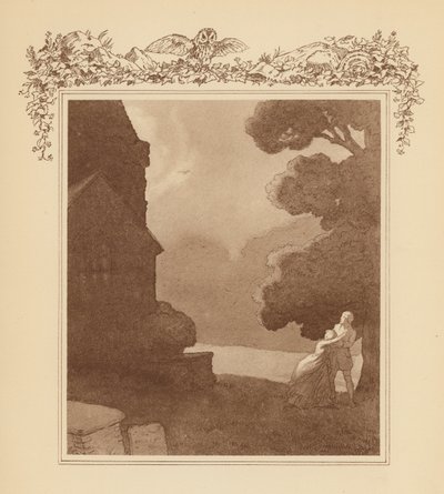 Ilustracja do Elegii Graya (kolorowa litografia) autorstwa Frank Adams