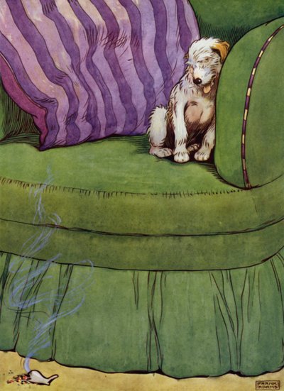 Ilustracja do Starej Matki Hubbard (kolor lito) autorstwa Frank Adams