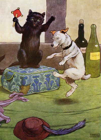 Ilustracja do Starej Matki Hubbard (kolor lito) autorstwa Frank Adams